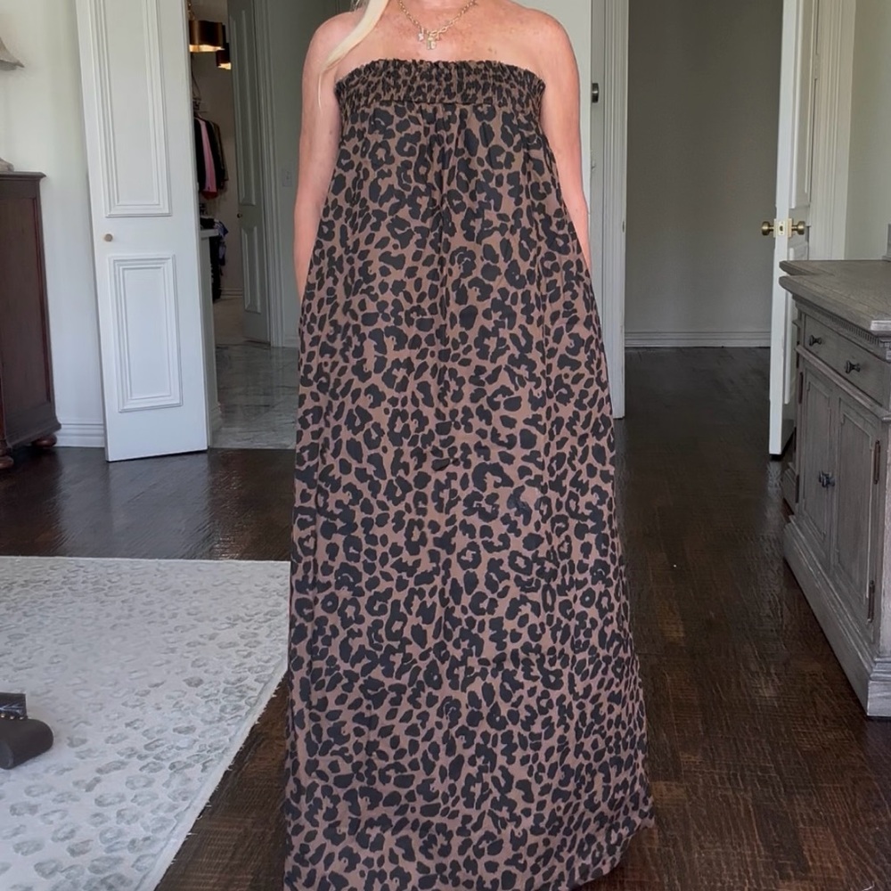 Leopard Print Maxi Dress